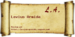 Levius Armida névjegykártya
